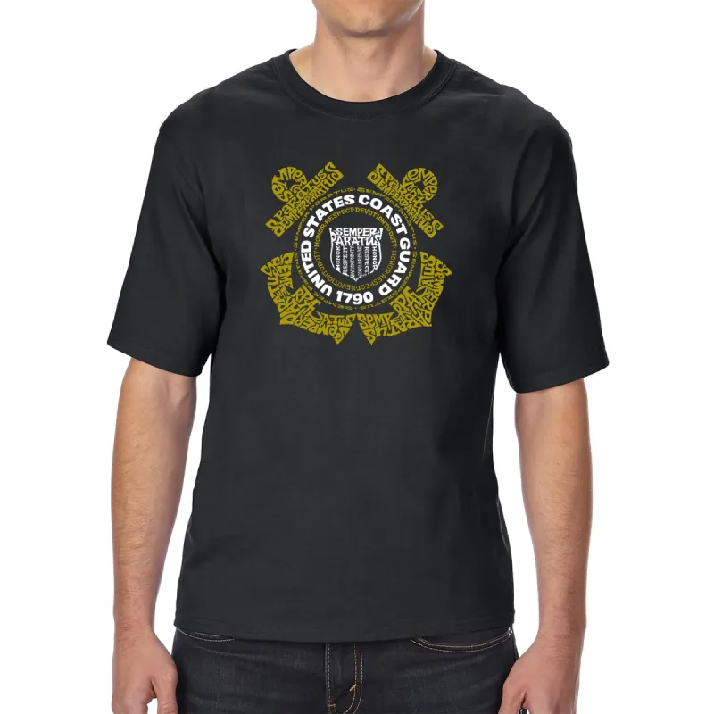 Coast Guard - Men's Tall Word Art T-Shirt sold by LA Pop Art