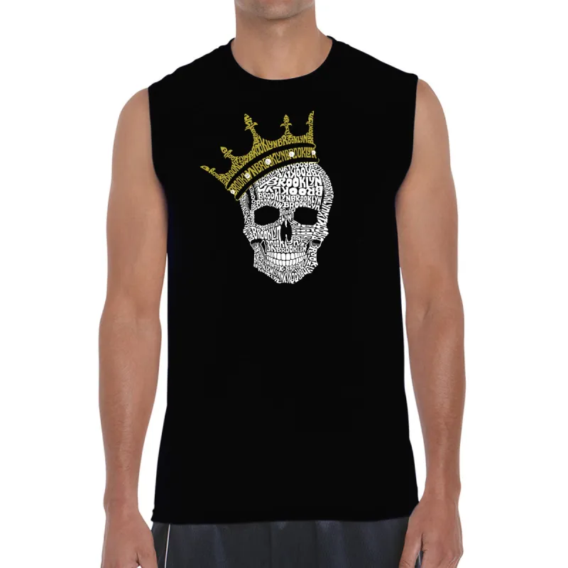 Brooklyn Crown  - Men's Word Art Sleeveless T-Shirt sold by LA Pop Art