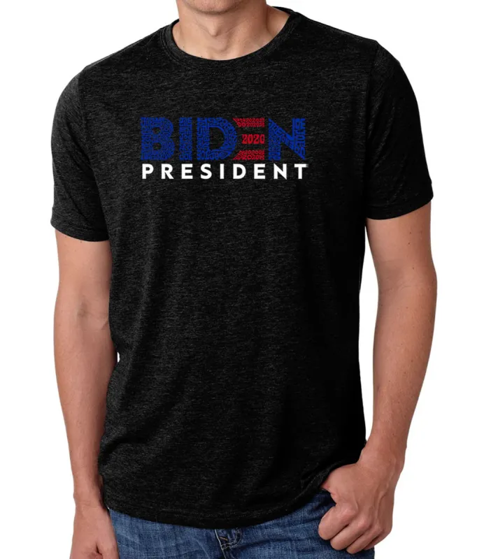 Biden 2020 - Men's Premium Blend Word Art T-Shirt sold by LA Pop Art
