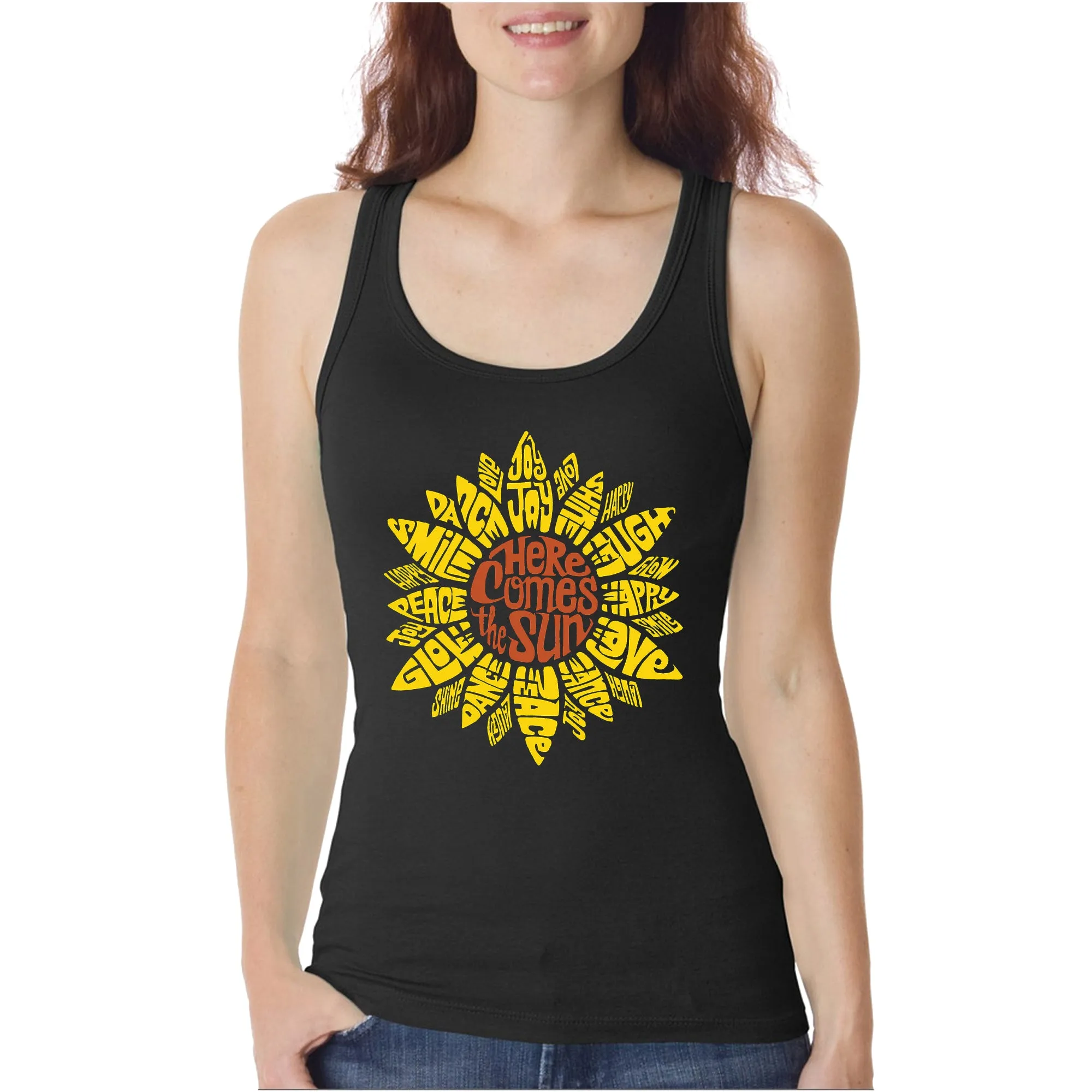 Sunflower - Women's Word Art Tank Top sold by LA Pop Art