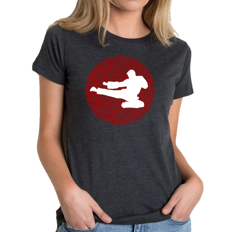Types of Martial Arts - Women's Premium Blend Word Art T-Shirt sold by LA Pop Art