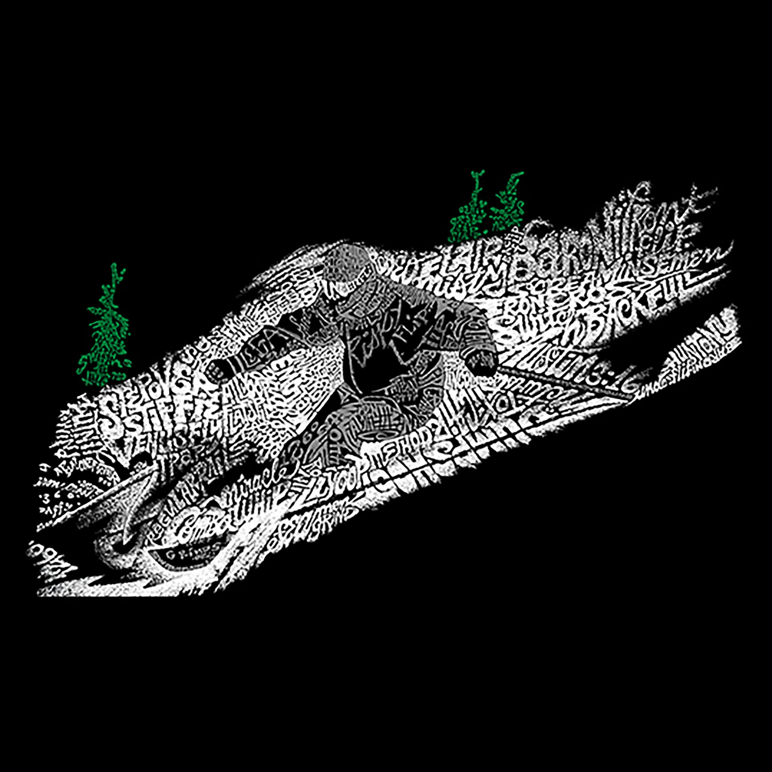 Ski - Men's Word Art Long Sleeve T-Shirt sold by LA Pop Art product image thumbnail 2