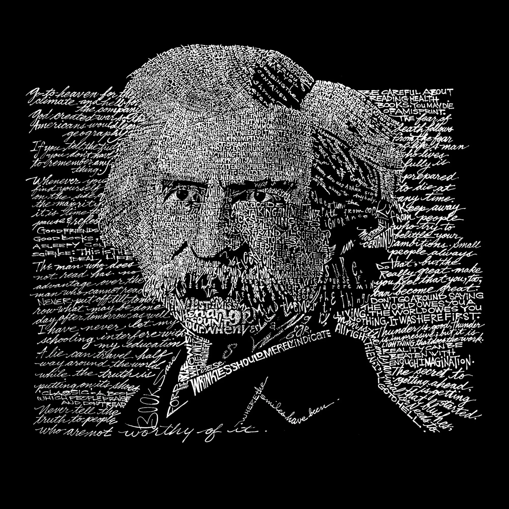 Mark Twain - Women's Raglan Baseball Word Art T-Shirt sold by LA Pop Art product image thumbnail 2
