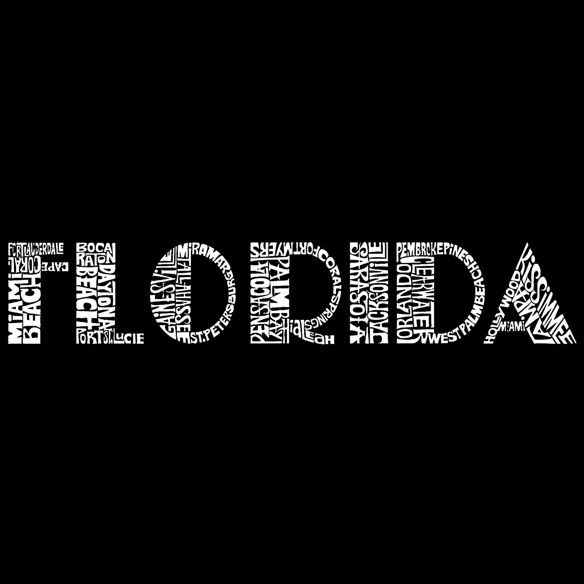 POPULAR CITIES IN FLORIDA - Women's Word Art Crewneck Sweatshirt sold by LA Pop Art product image thumbnail 2