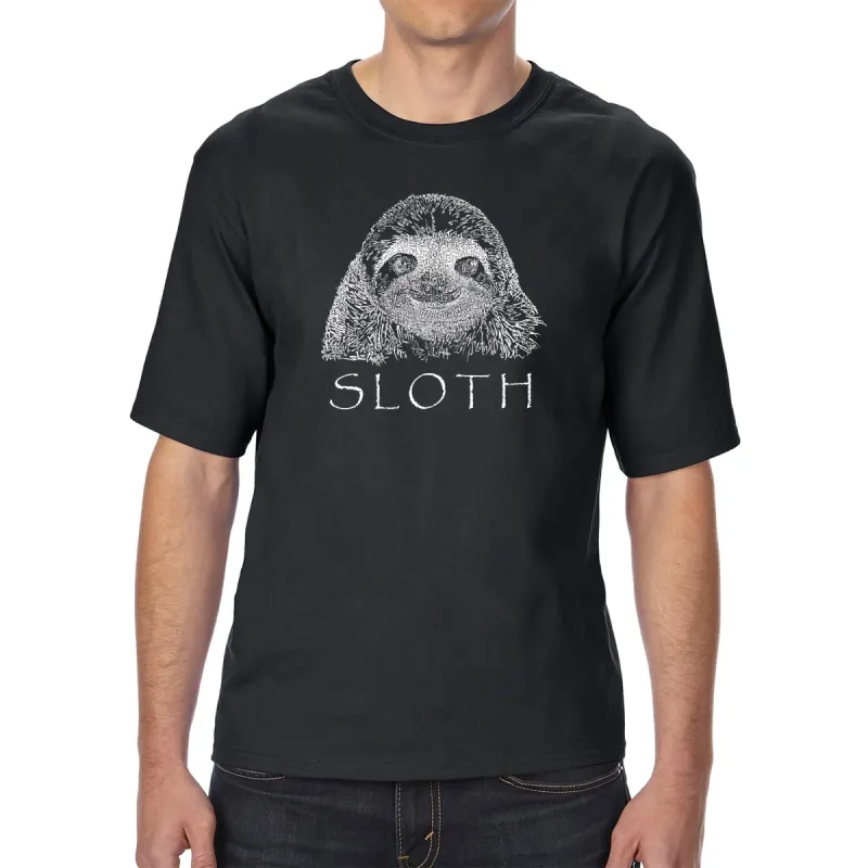 Sloth - Men's Tall Word Art T-Shirt sold by LA Pop Art