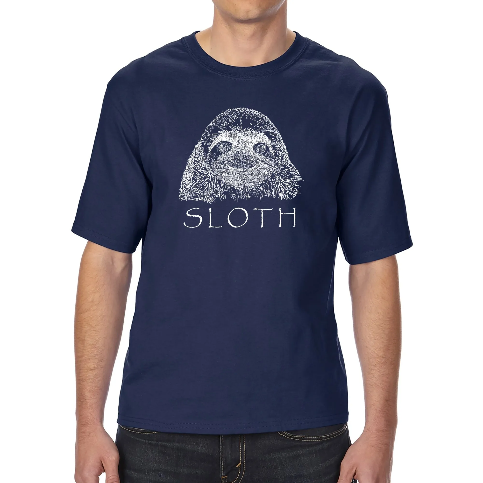 Sloth - Men's Tall Word Art T-Shirt sold by LA Pop Art product image thumbnail 3