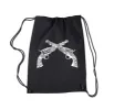 CROSSED PISTOLS - Drawstring Backpack sold by LA Pop Art