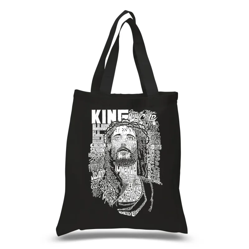 JESUS - Small Word Art Tote Bag sold by LA Pop Art