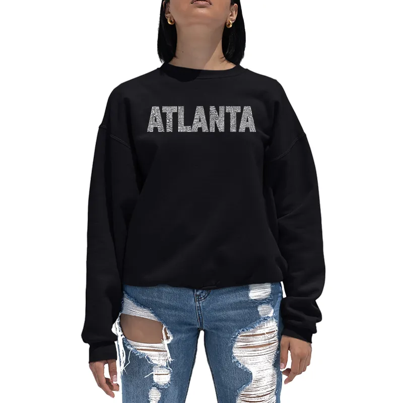ATLANTA NEIGHBORHOODS - Women's Word Art Crewneck Sweatshirt sold by LA Pop Art
