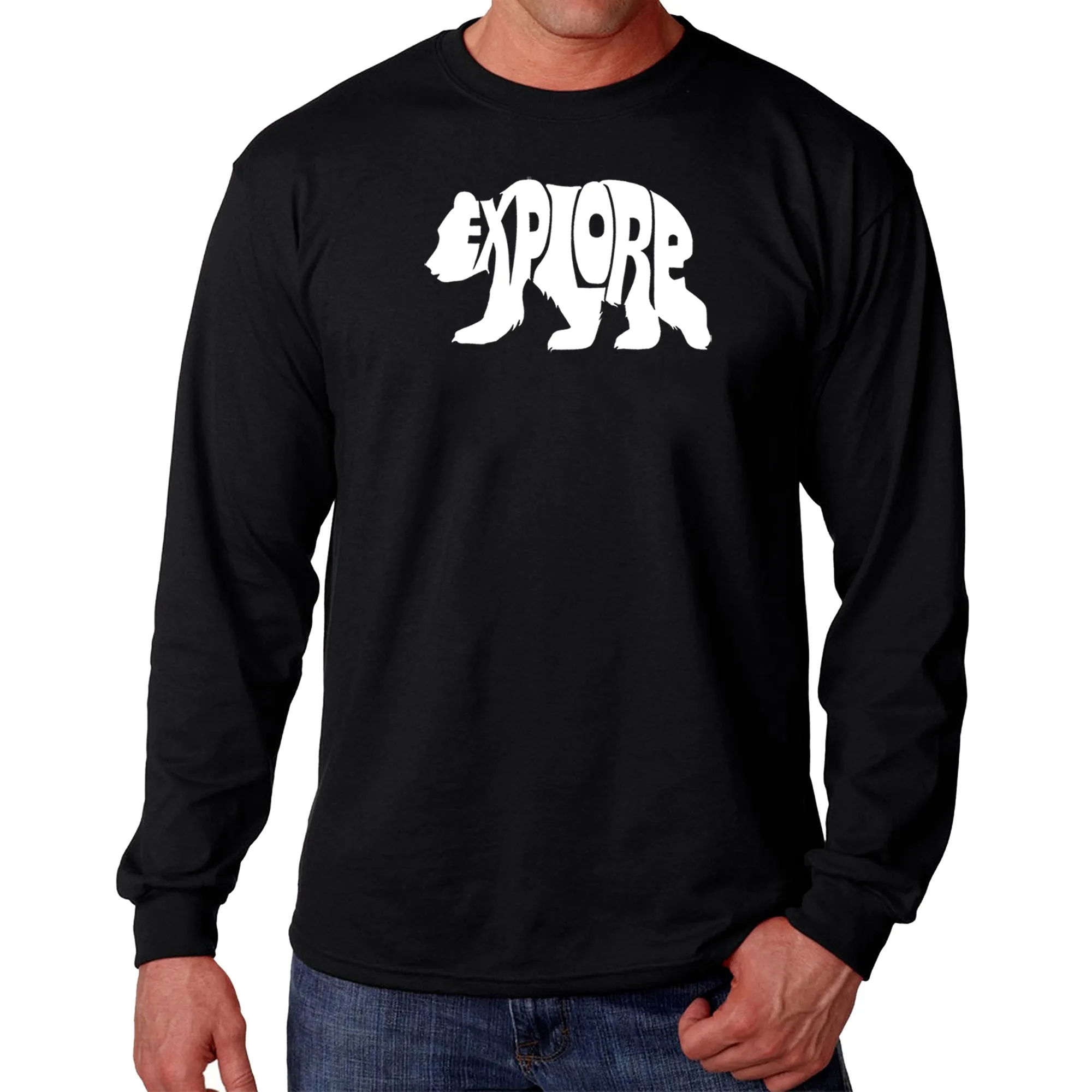 Explore - Men's Word Art Long Sleeve T-Shirt sold by LA Pop Art