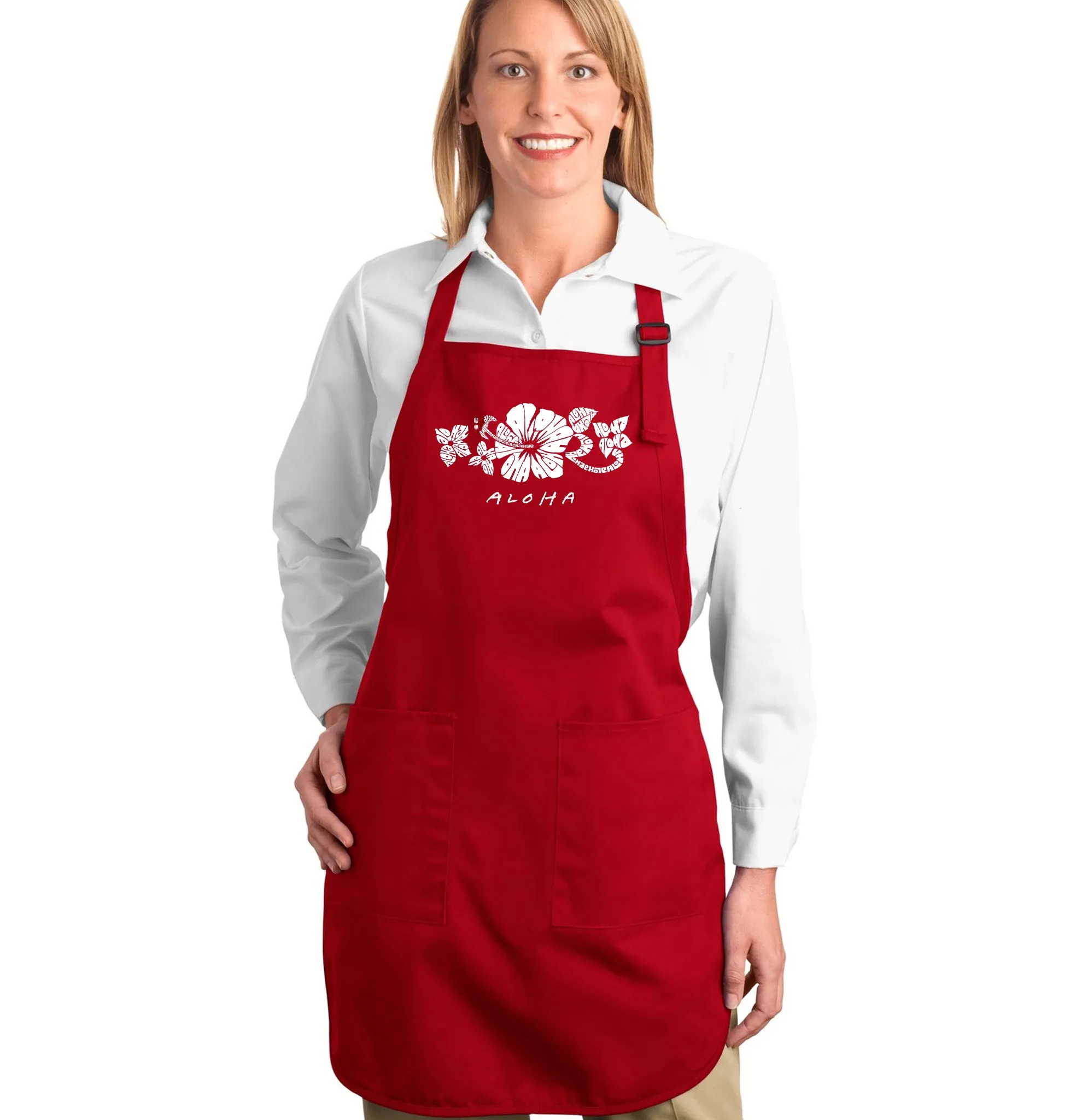 ALOHA - Full Length Word Art Apron sold by LA Pop Art product image thumbnail 3