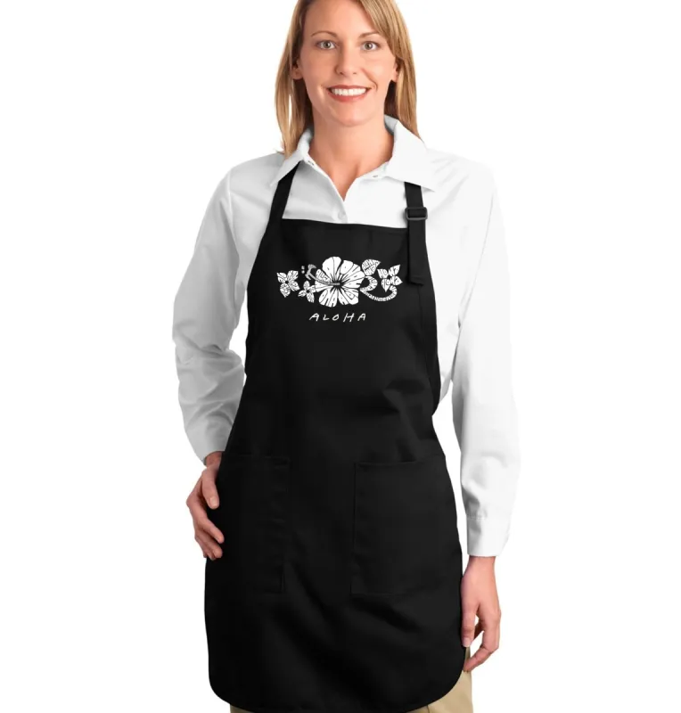 ALOHA - Full Length Word Art Apron sold by LA Pop Art