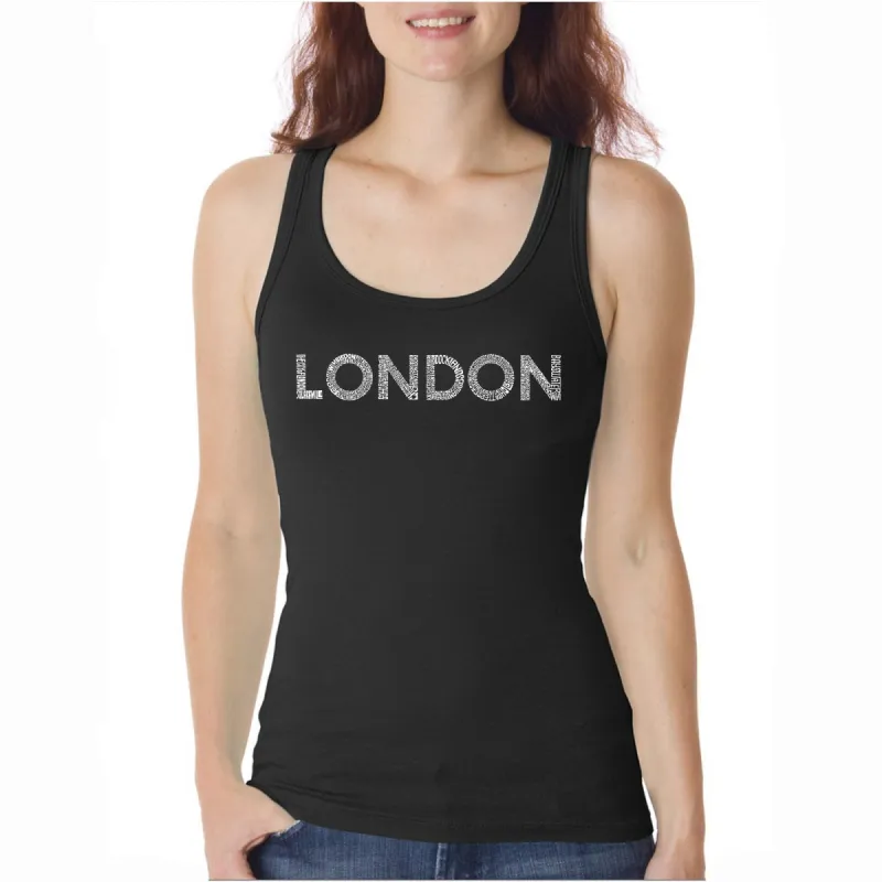 LONDON NEIGHBORHOODS  - Women's Word Art Tank Top sold by LA Pop Art