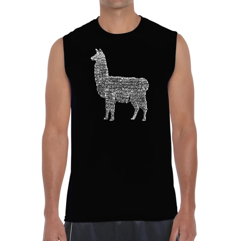 Llama Mama  - Men's Word Art Sleeveless T-Shirt sold by LA Pop Art