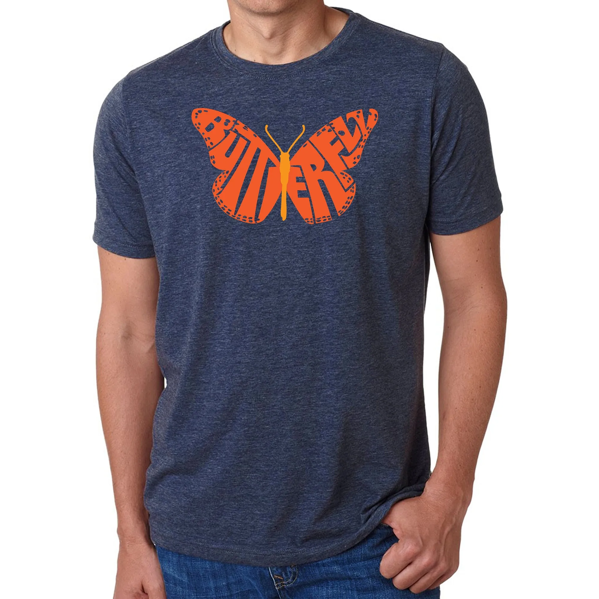 Butterfly - Men's Premium Blend Word Art T-Shirt sold by LA Pop Art product image thumbnail 3