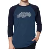 Guitar Head - Men's Raglan Baseball Word Art T-Shirt sold by LA Pop Art