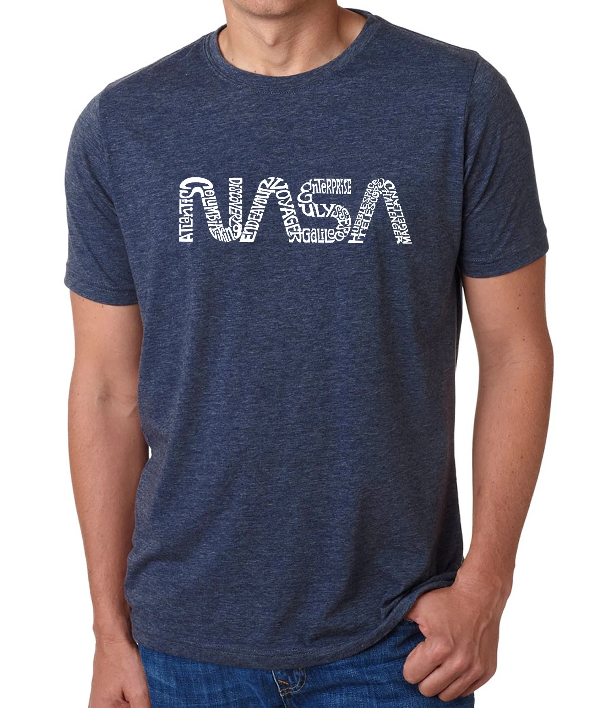 Worm Nasa - Men's Premium Blend Word Art T-Shirt sold by LA Pop Art product image thumbnail 3