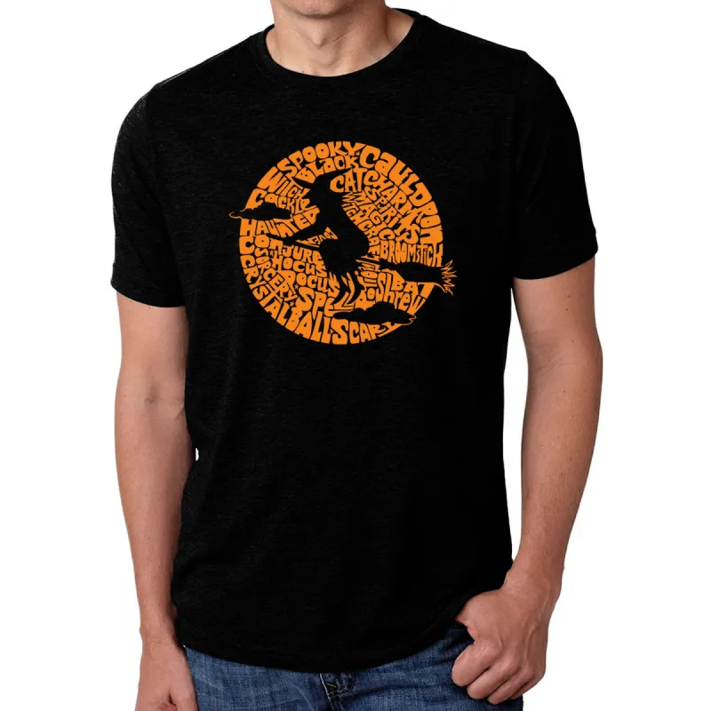 Spooky Witch - Men's Premium Blend Word Art T-Shirt sold by LA Pop Art