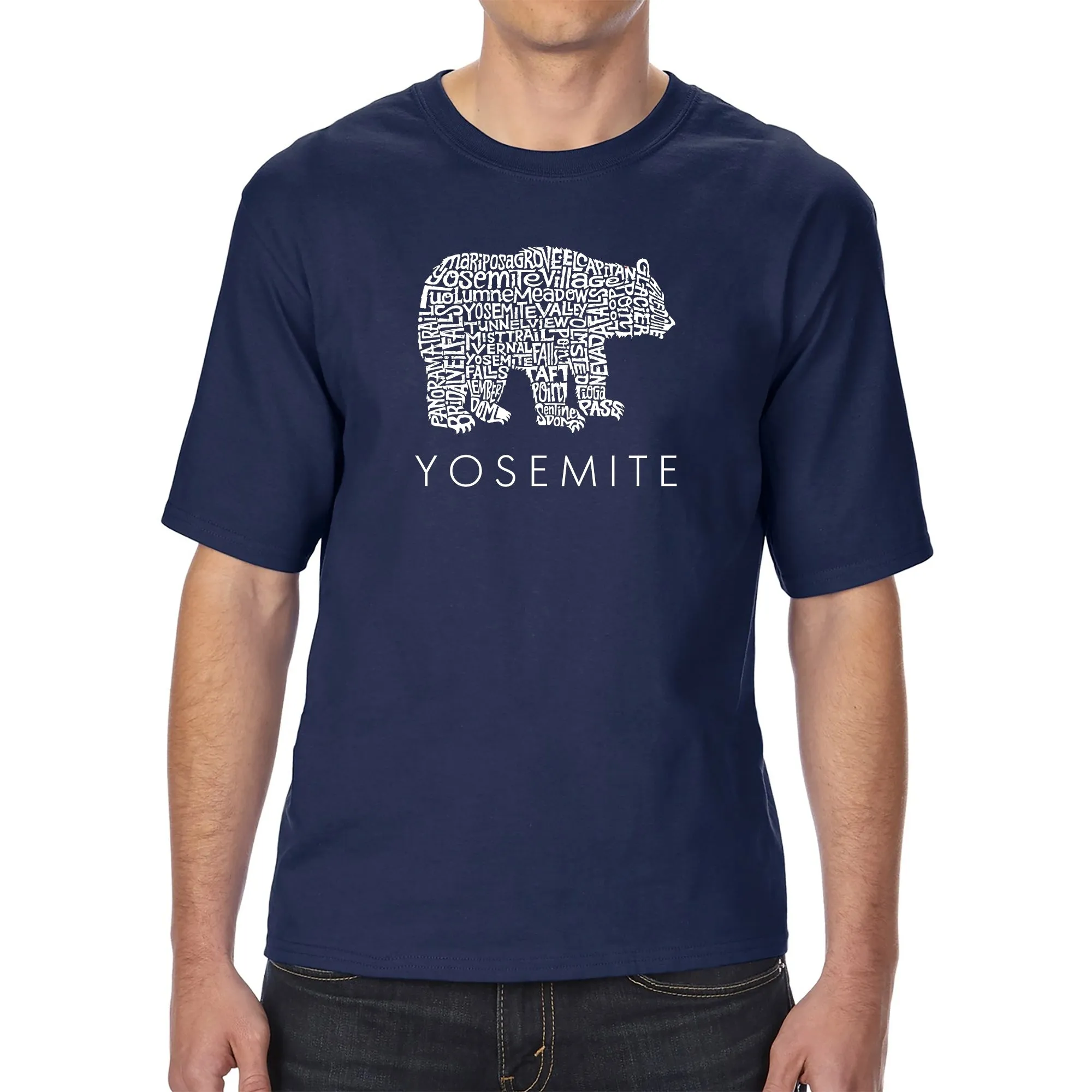 Yosemite Bear - Men's Tall Word Art T-Shirt sold by LA Pop Art product image thumbnail 3