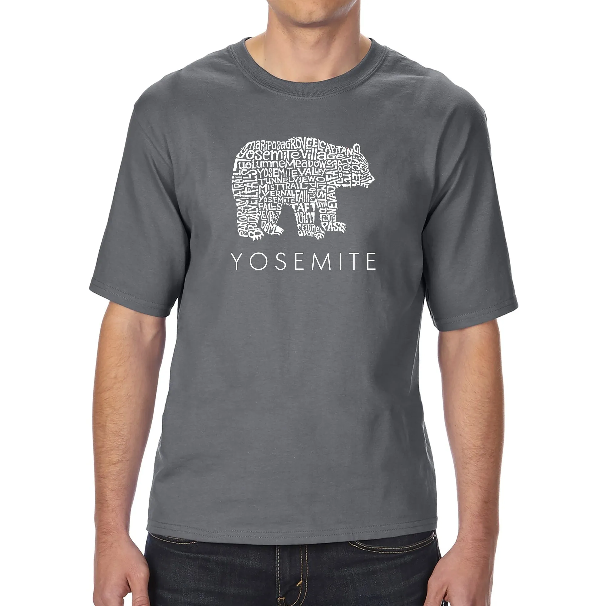 Yosemite Bear - Men's Tall Word Art T-Shirt sold by LA Pop Art product image thumbnail 4