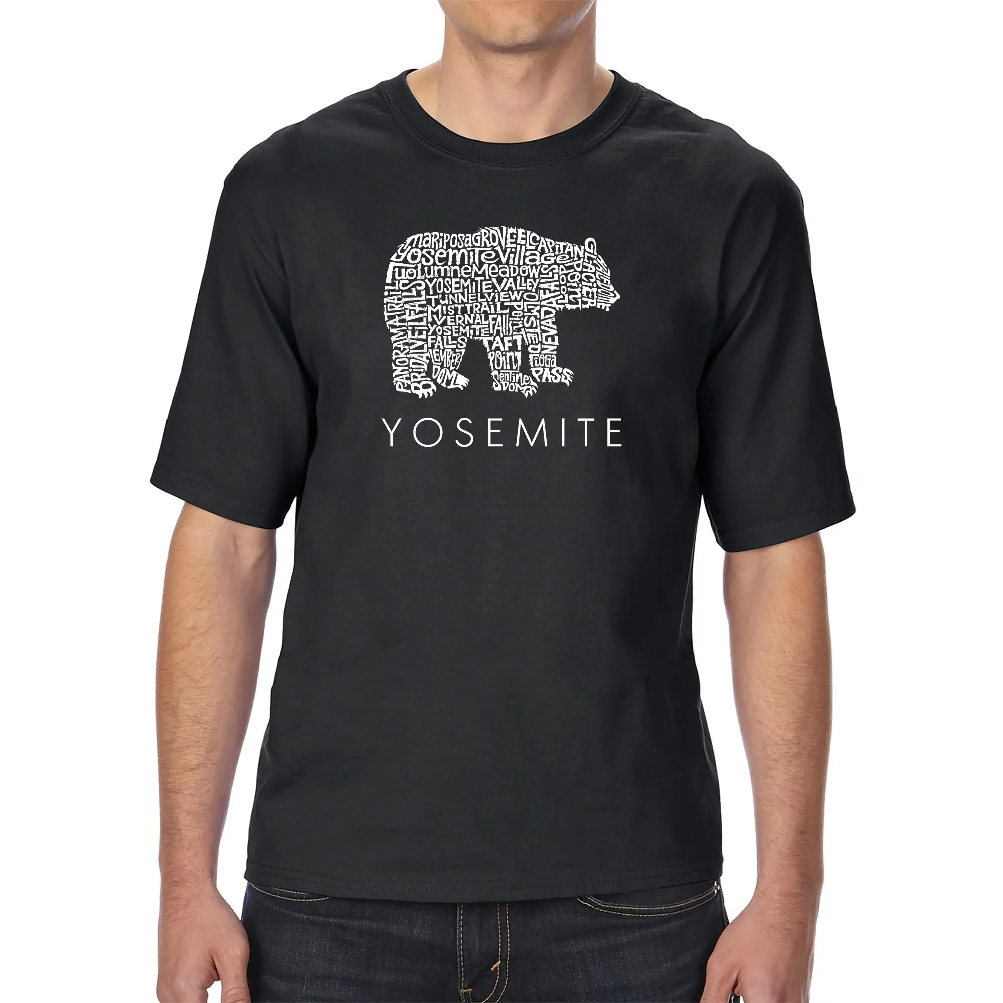 Yosemite Bear - Men's Tall Word Art T-Shirt sold by LA Pop Art