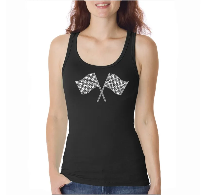 NASCAR NATIONAL SERIES RACE TRACKS  - Women's Word Art Tank Top sold by LA Pop Art