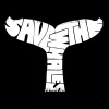 SAVE THE WHALES - Large Word Art Tote Bag sold by LA Pop Art