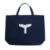 SAVE THE WHALES - Large Word Art Tote Bag sold by LA Pop Art
