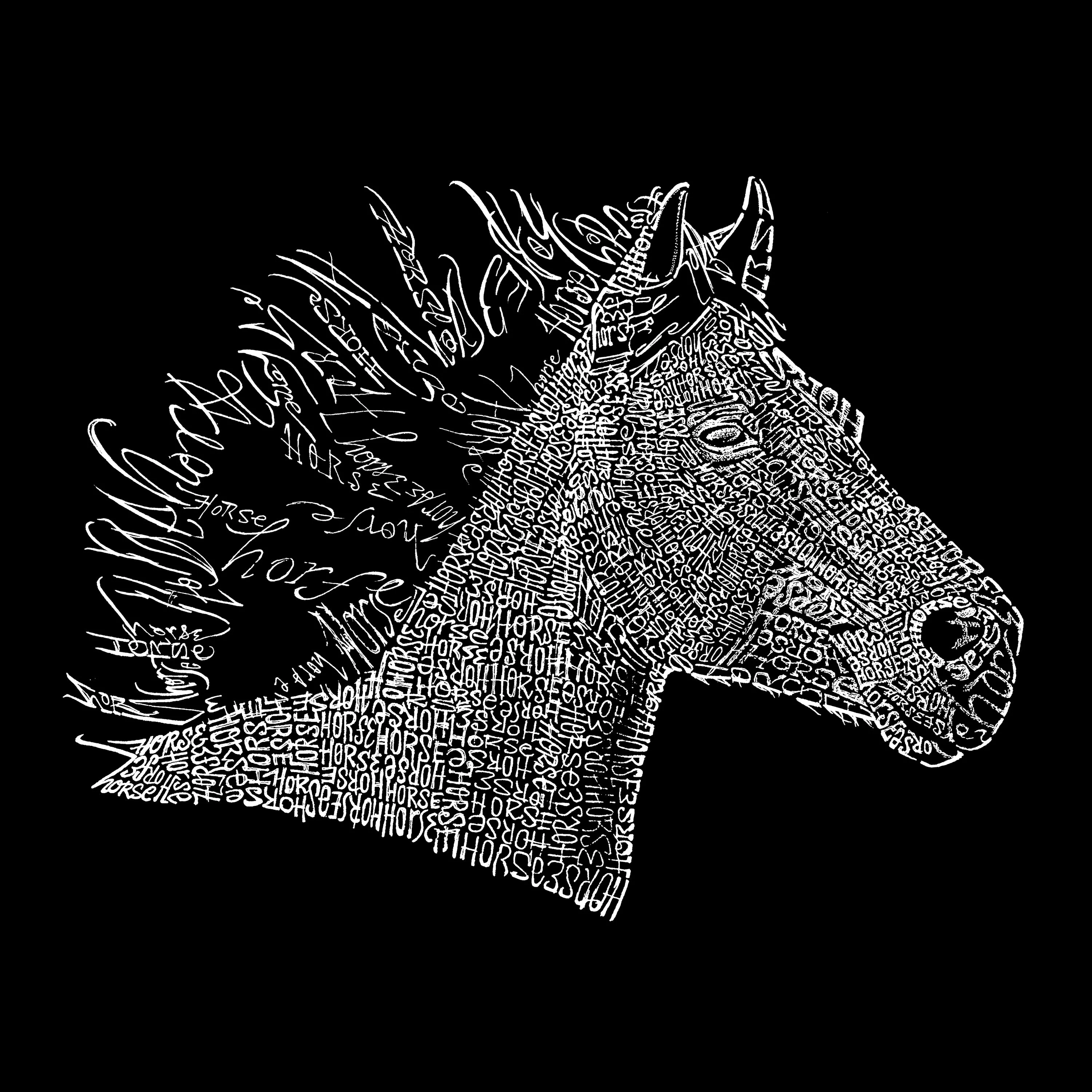 Horse Mane - Women's Word Art Flowy Tank Top sold by LA Pop Art product image thumbnail 2