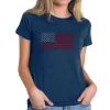 USA Flag  - Women's Premium Blend Word Art T-Shirt sold by LA Pop Art