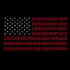 USA Flag  - Women's Premium Blend Word Art T-Shirt sold by LA Pop Art