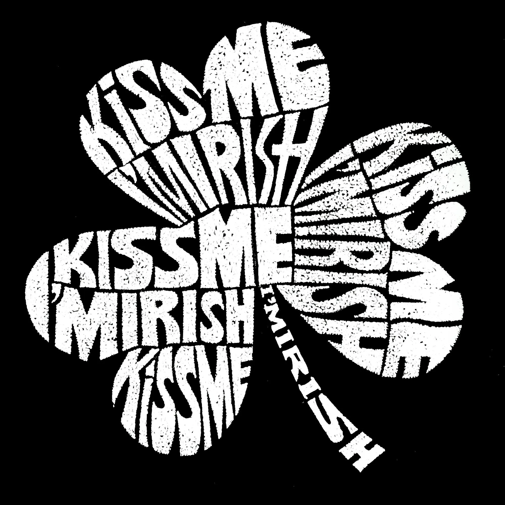 KISS ME I'M IRISH - Women's Word Art T-Shirt sold by LA Pop Art product image thumbnail 2