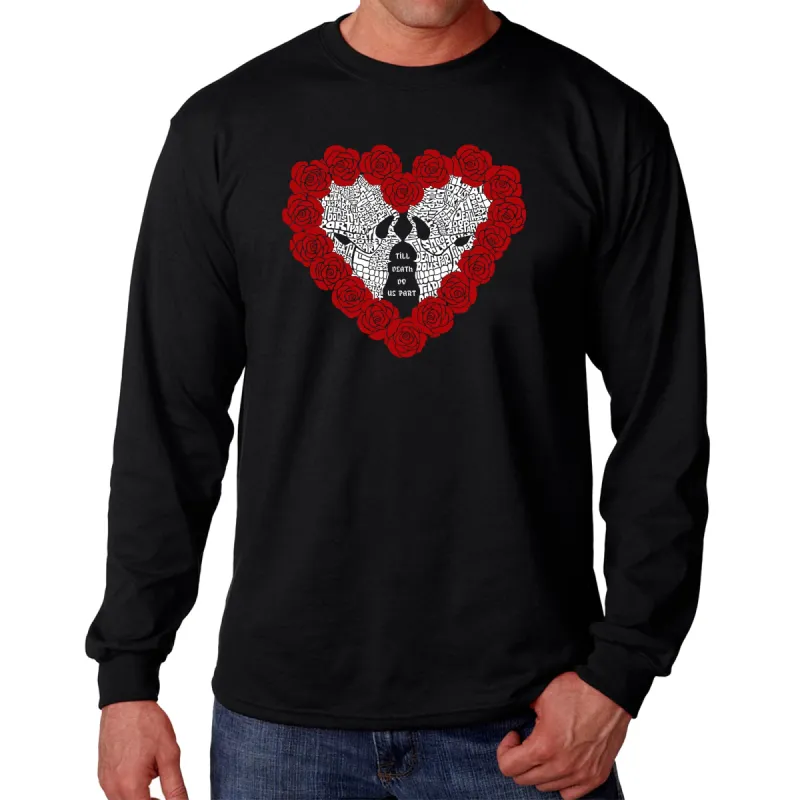 Men's Word Art Long Sleeve T-shirt - Til Death Do Us Part sold by LA Pop Art