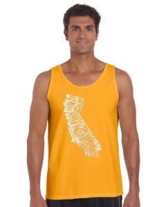 California State -  Men's Word Art Tank Top sold by LA Pop Art