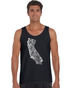 California State -  Men's Word Art Tank Top sold by LA Pop Art