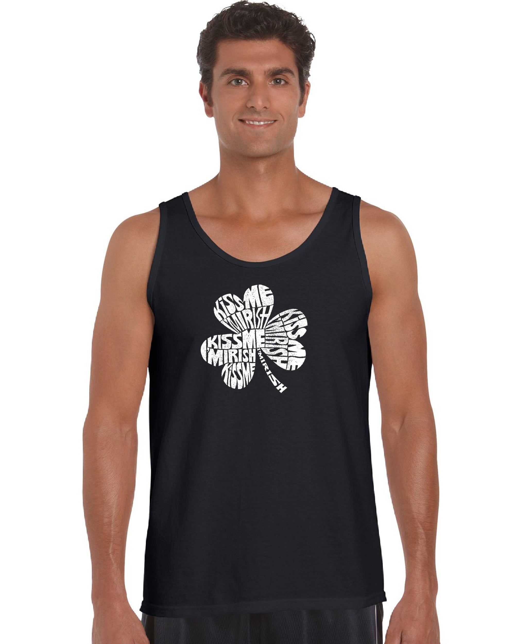 KISS ME I'M IRISH - Men's Word Art Tank Top sold by LA Pop Art