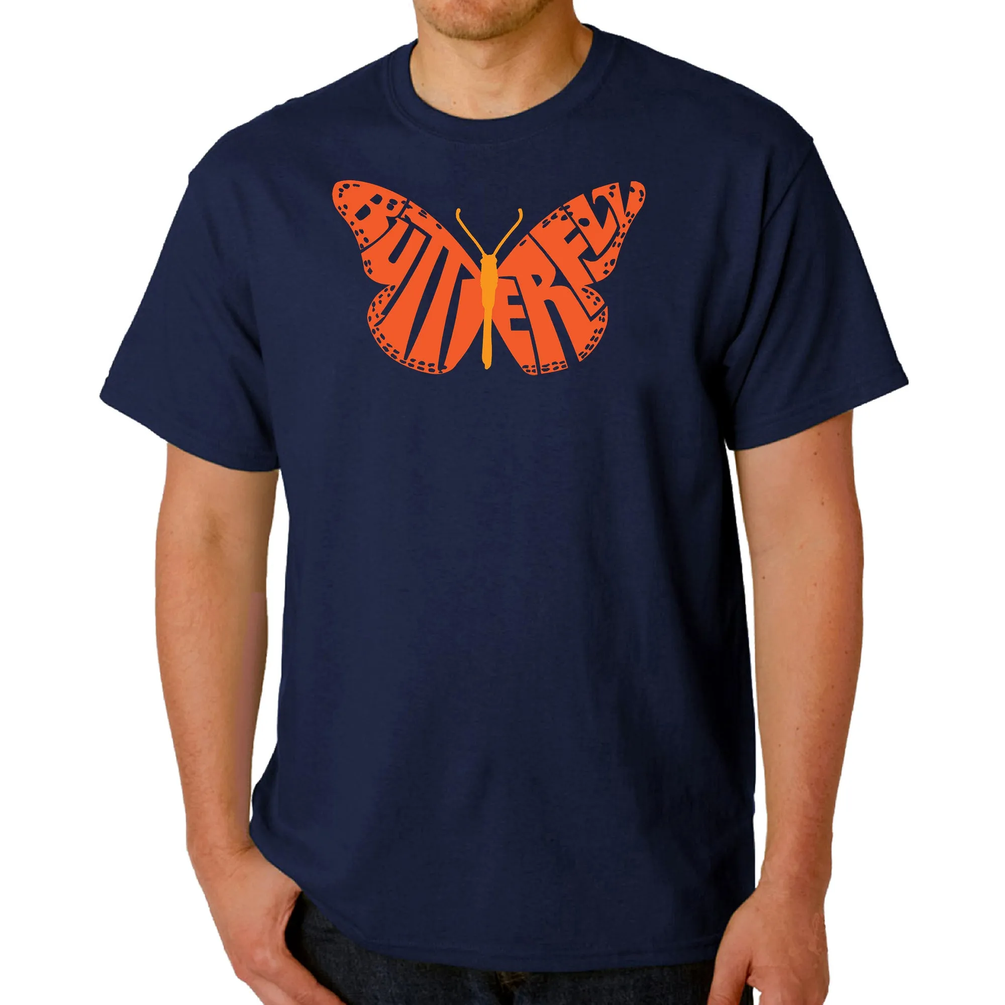 Butterfly - Men's Word Art T-Shirt sold by LA Pop Art product image thumbnail 3