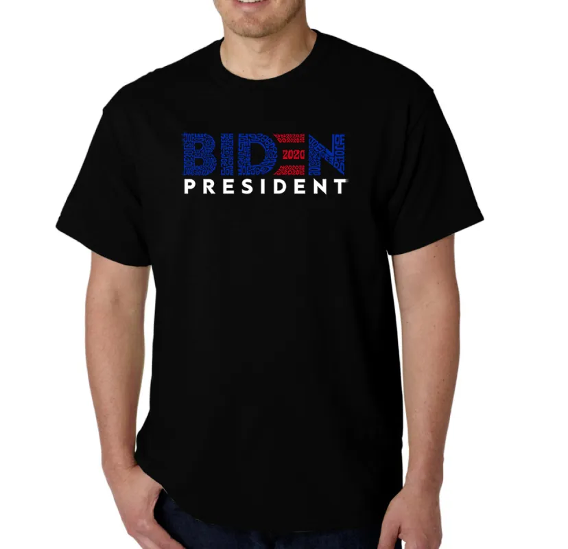 Biden 2020 - Men's Word Art T-Shirt sold by LA Pop Art