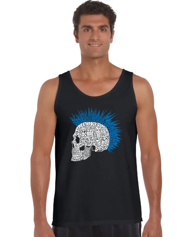 Punk Mohawk - Men's Word Art Tank Top sold by LA Pop Art