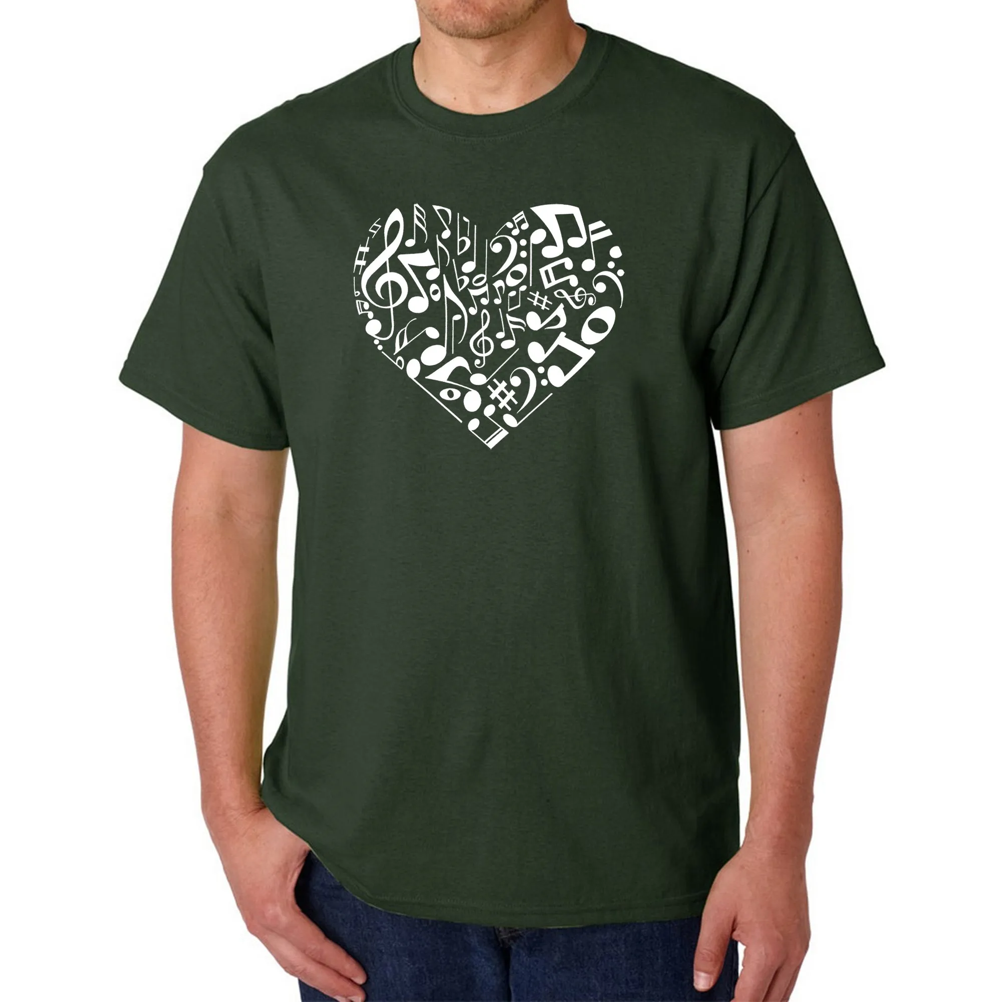 Heart Notes - Men's Word Art T-Shirt sold by LA Pop Art product image thumbnail 4