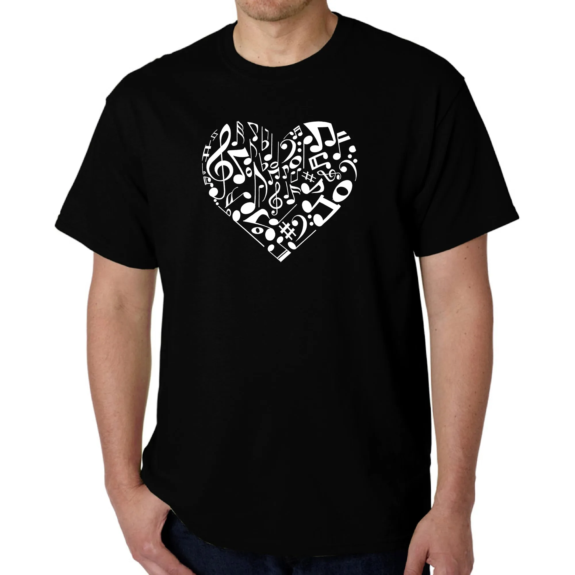 Heart Notes - Men's Word Art T-Shirt sold by LA Pop Art
