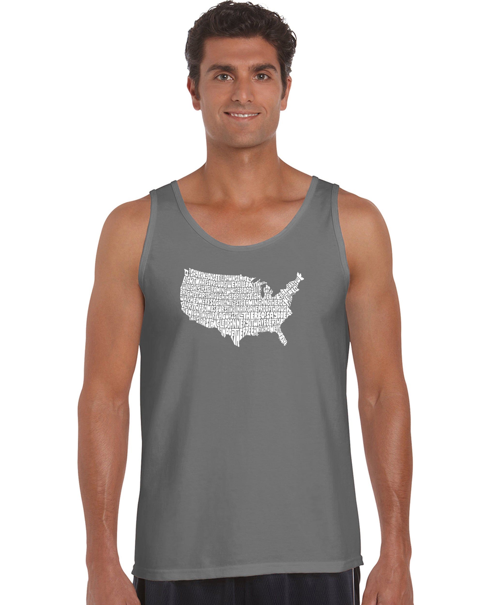 THE STAR SPANGLED BANNER - Men's Word Art Tank Top sold by LA Pop Art product image thumbnail 5