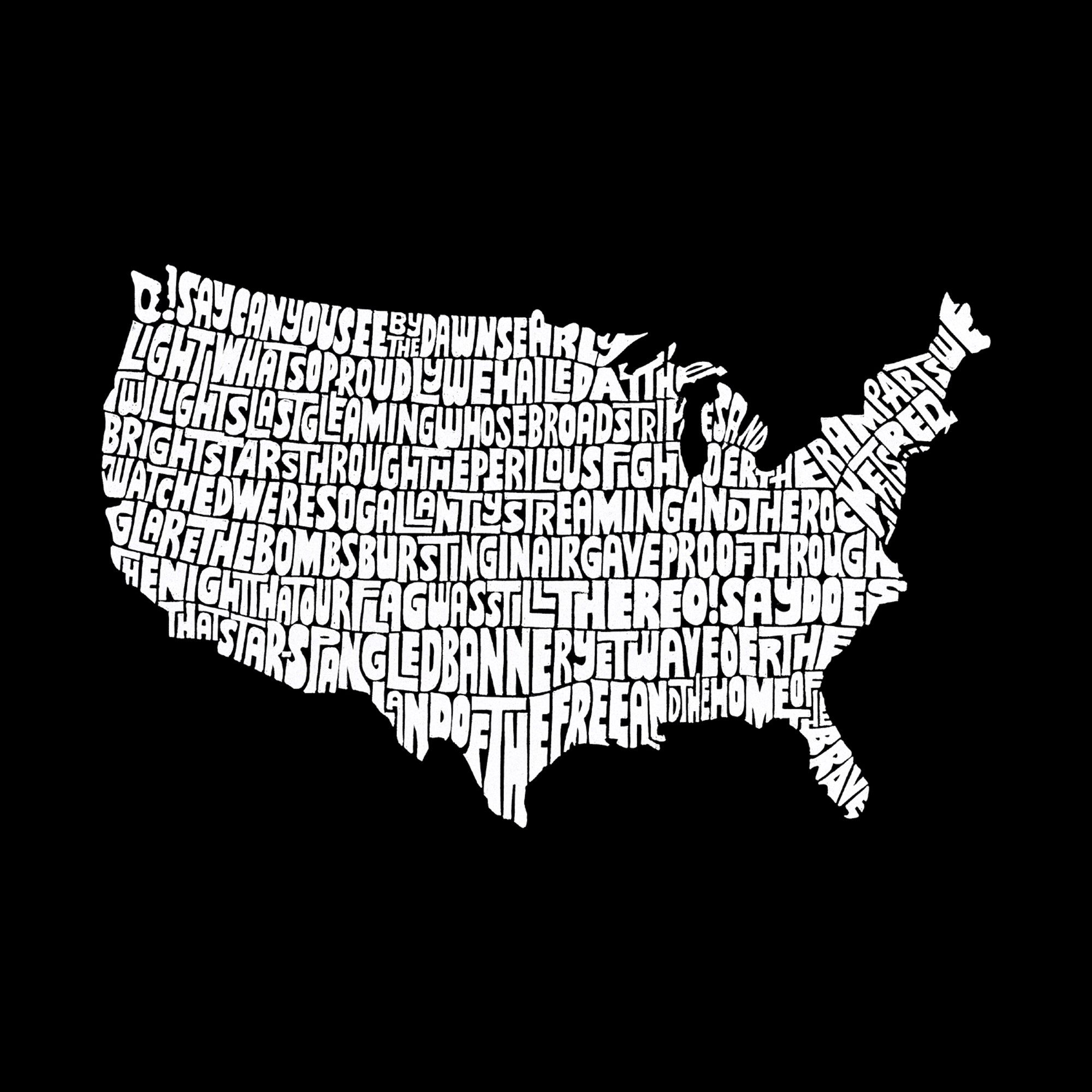 THE STAR SPANGLED BANNER - Men's Word Art Tank Top sold by LA Pop Art product image thumbnail 2
