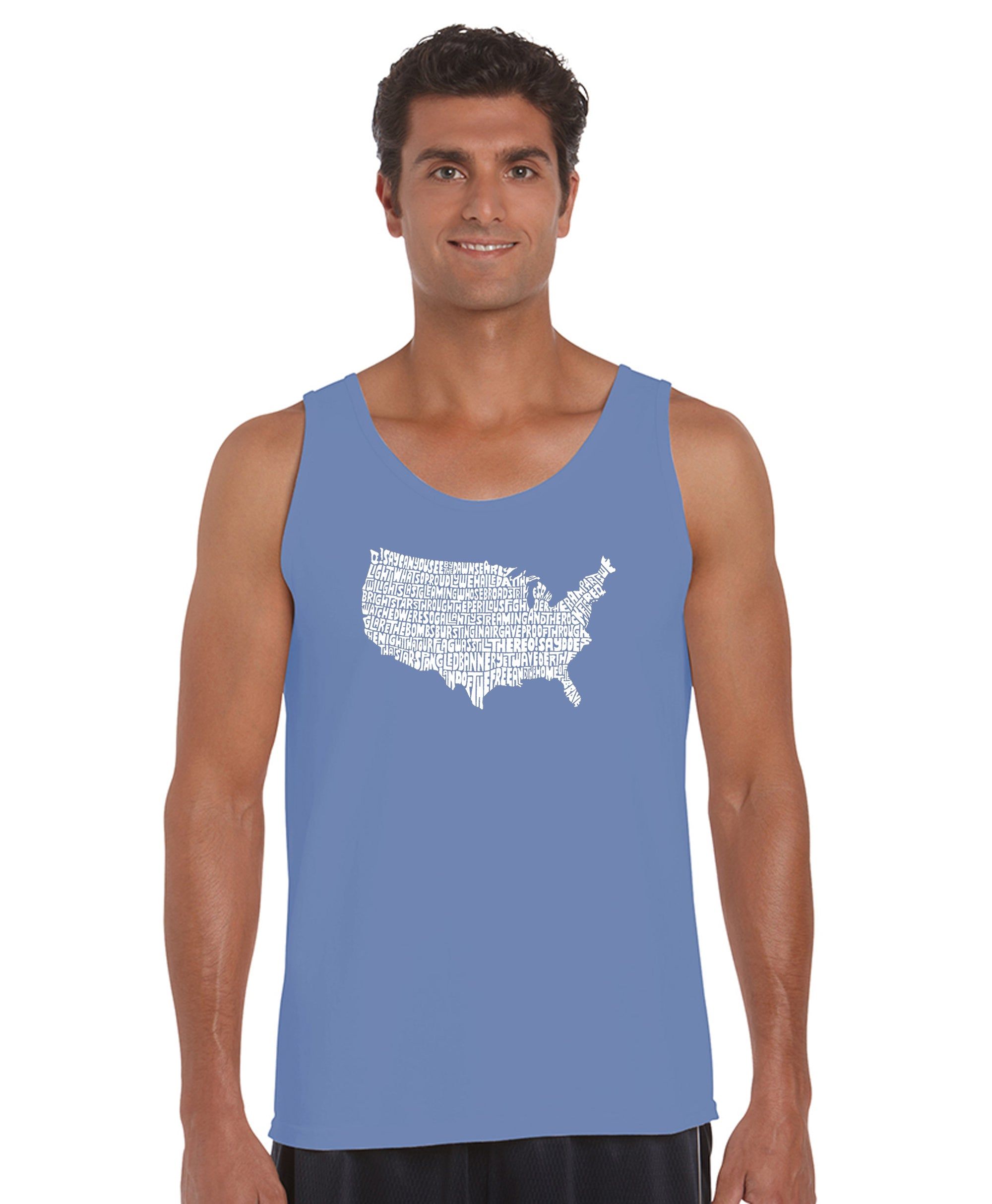 THE STAR SPANGLED BANNER - Men's Word Art Tank Top sold by LA Pop Art product image thumbnail 3