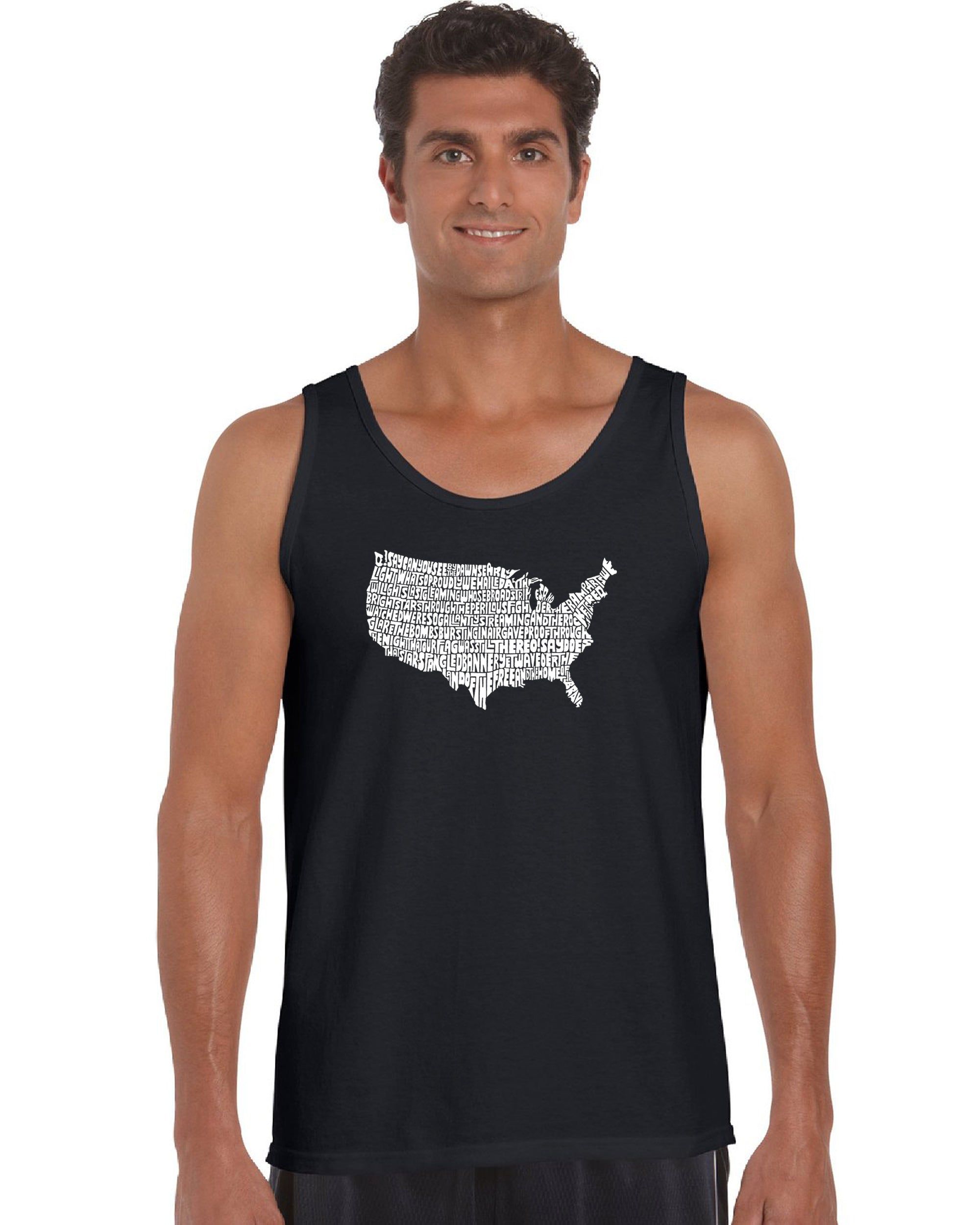 THE STAR SPANGLED BANNER - Men's Word Art Tank Top sold by LA Pop Art