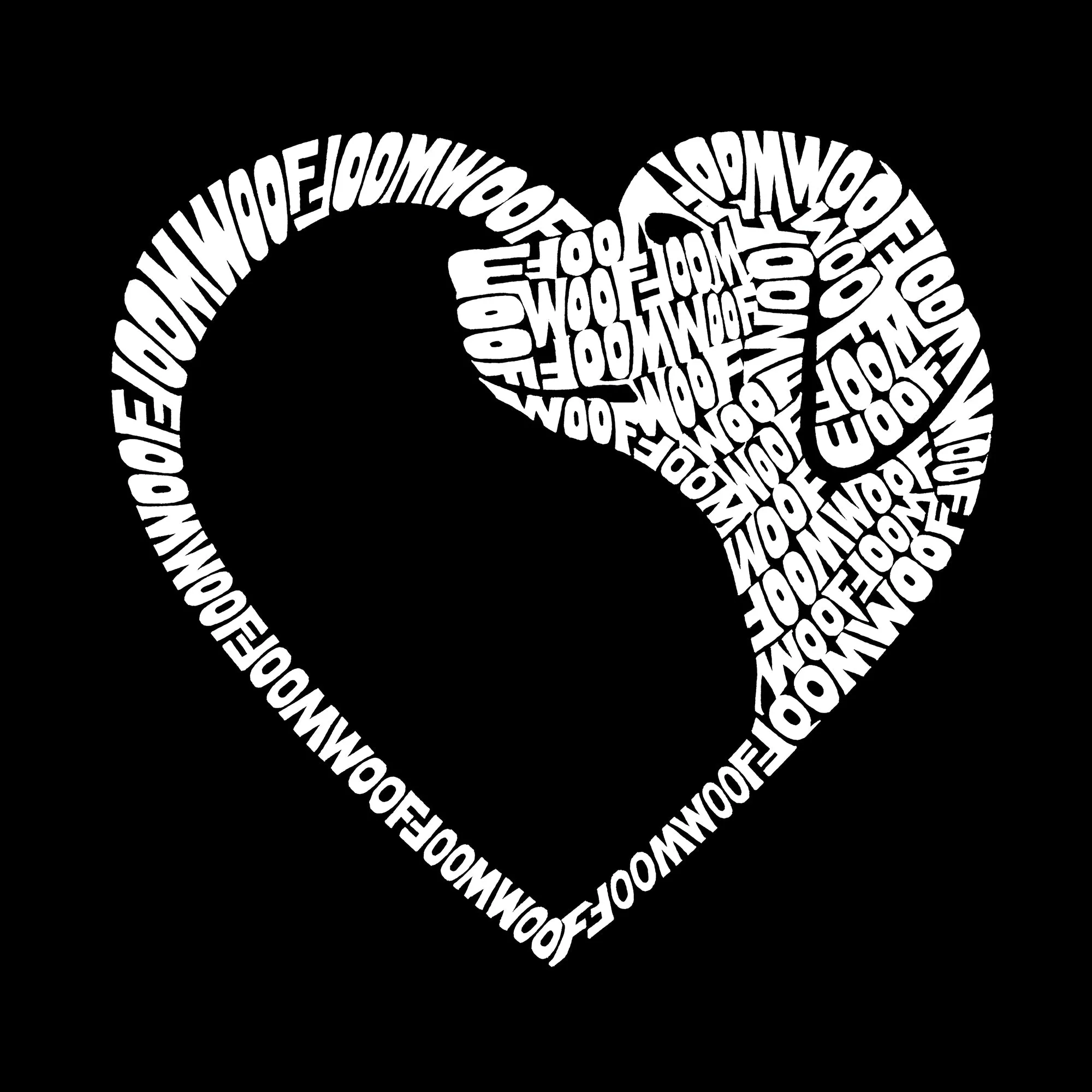 Dog Heart - Women's Premium Word Art Flowy Tank Top sold by LA Pop Art product image thumbnail 2