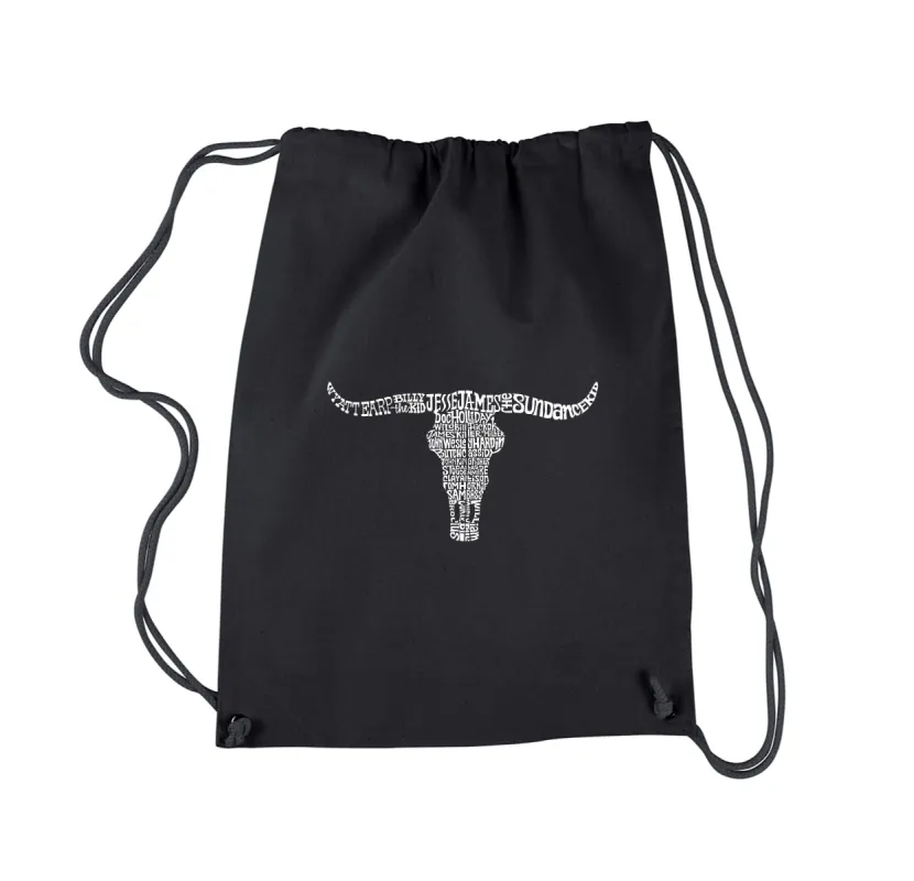 Names of Legendary Outlaws -  Drawstring Word Art Backpack sold by LA Pop Art