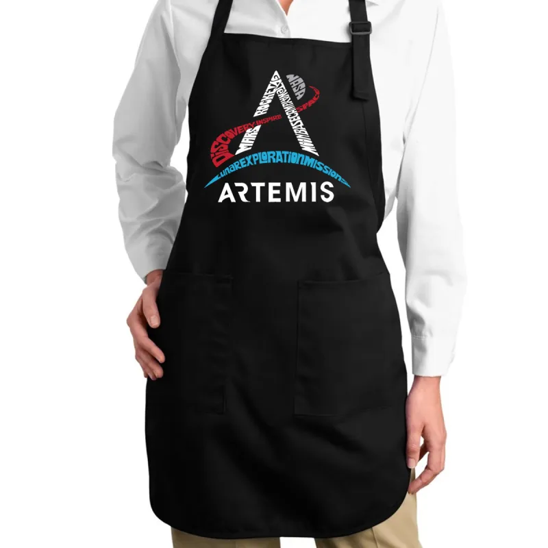 NASA Artemis Logo - Full Length Word Art Apron sold by LA Pop Art