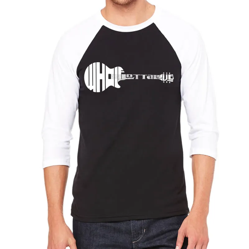 Whole Lotta Love - Men's Raglan Baseball Word Art T-Shirt sold by LA Pop Art
