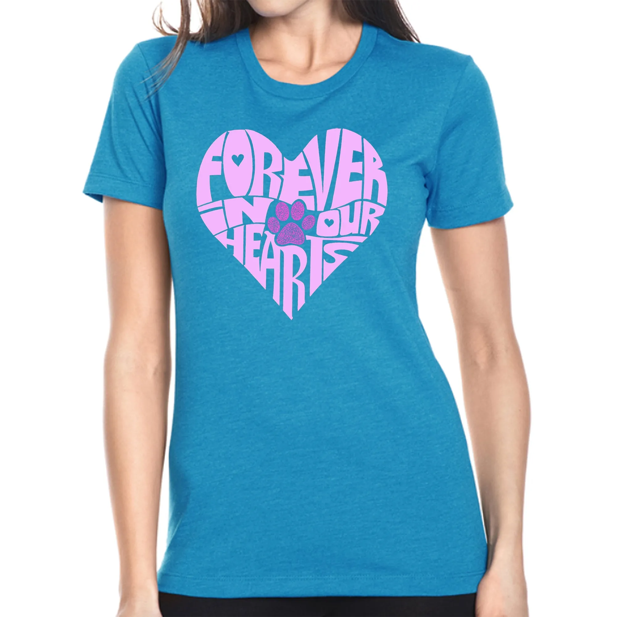 Forever In Our Hearts - Women's Premium Blend Word Art T-Shirt sold by LA Pop Art product image thumbnail 4
